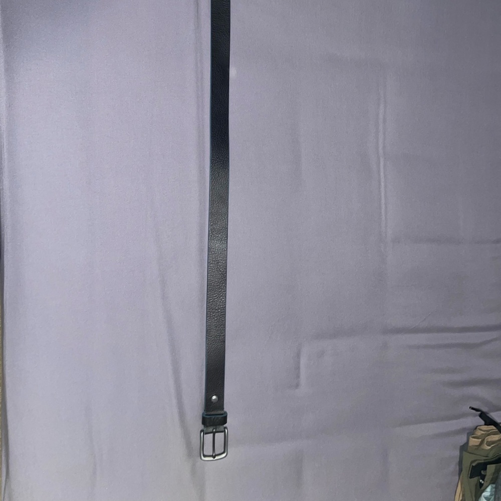 Black leather belt